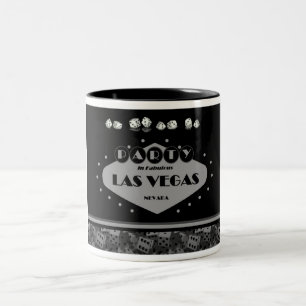Caneca De Café Em Dois Tons PARTIDO no copo fabuloso de Las Vegas com dados!