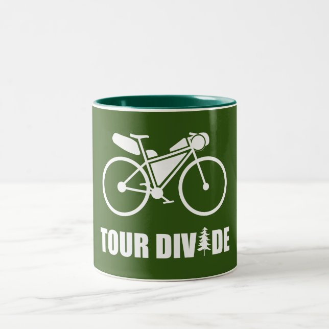 Caneca De Café Em Dois Tons Partilha Bikepacking da excursão (Centro)