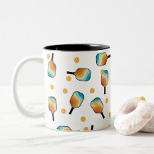 Pás de Pickleball Retro e Padrão de Bola