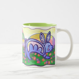 Caneca De Café Em Dois Tons Páscoa Bunny Mug
