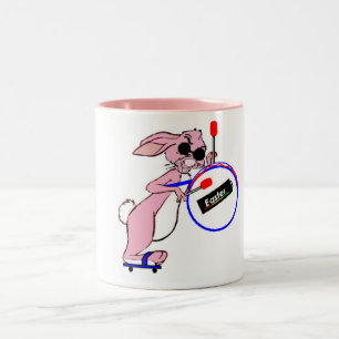 Caneca De Café Em Dois Tons Páscoa Bunny Mug