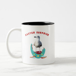 Caneca De Café Em Dois Tons Páscoa Surprise Seagull Mug
