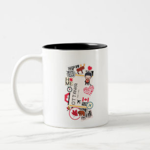 CANECA DE CAFÉ EM DOIS TONS PASSAGEM DE EMBARQUE OTTAWA CANADÁ
