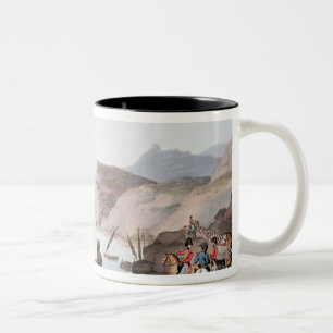Caneca De Café Em Dois Tons Passagem do Tagus na casa de campo Velha no