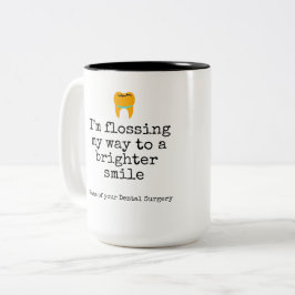 Caneca De Café Em Dois Tons Passar fio dental sorriso mais brilhante