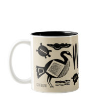 Pássaro antigo, tartaruga, grama, creme com água