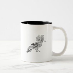 Caneca De Café Em Dois Tons Pássaro do estilo