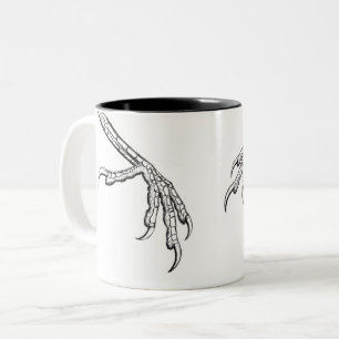 Caneca De Café Em Dois Tons Pássaro-do-mato-aberrante, Vintage-Vintage, se fec