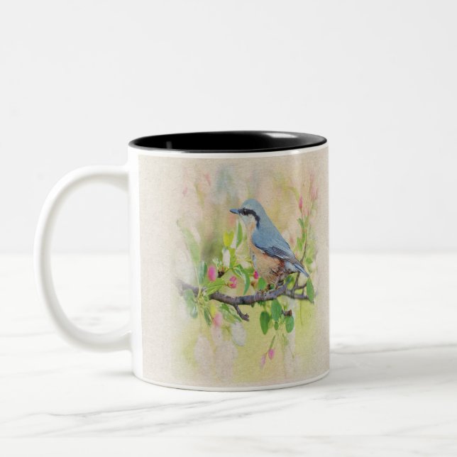 Caneca De Café Em Dois Tons Pássaro Fanático (Esquerda)