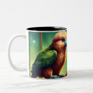 Caneca De Café Em Dois Tons Pássaro Kakapo