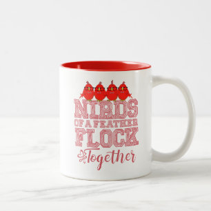 Caneca De Café Em Dois Tons Pássaro Nerd Pássaros Engraçados de uma Pena Se Re