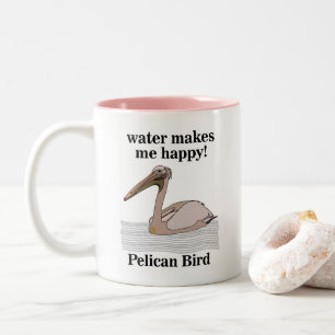 Caneca De Café Em Dois Tons Pássaro Pelicano