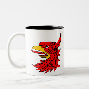 Caneca De Café Em Dois Tons Pássaro Red Creature Beak