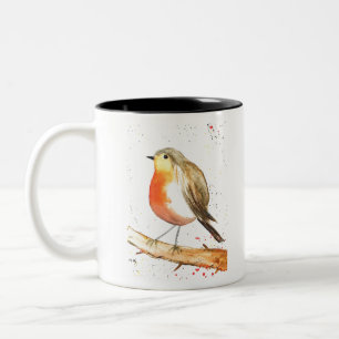 Caneca De Café Em Dois Tons pássaro Robin