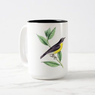 Caneca De Café Em Dois Tons Pássaros