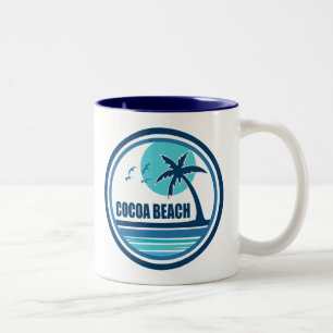 Caneca De Café Em Dois Tons Pássaros de Palma da Flórida de Ccoa Beach