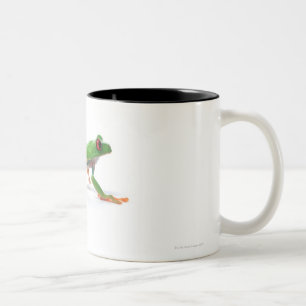 Caneca De Café Em Dois Tons Passeio eyed vermelho do sapo de árvore