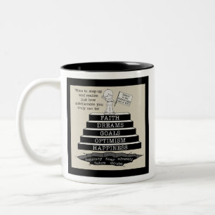Caneca De Café Em Dois Tons Passo para cima
