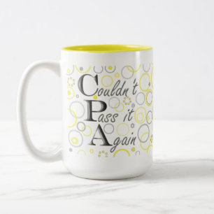 Caneca De Café Em Dois Tons Passou meus exames de CPA! Não podia passá-lo