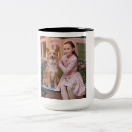 Caneca De Café Em Dois Tons Pasta de café fotográfico personalizada - presente