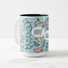 Caneca De Café Em Dois Tons Pastel deixa azul