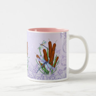 Caneca De Café Em Dois Tons Pastel Dragonfly