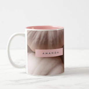 Caneca De Café Em Dois Tons Pastel Elegante Personalizado Pumpkin com Tronco D