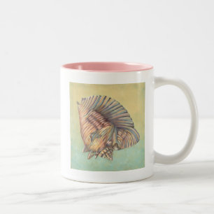 Caneca De Café Em Dois Tons Pastel Grande Shell de Conch