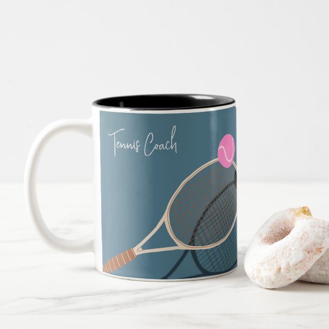 Caneca De Café Em Dois Tons Pastel Moderno Tênis Simples (Com Donut)