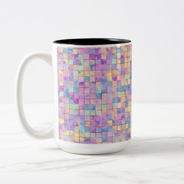 CANECA DE CAFÉ EM DOIS TONS PASTEL MULTI COLOC MUG (Esquerda)