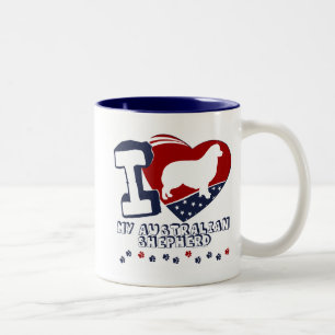 Caneca De Café Em Dois Tons Pastor australiano
