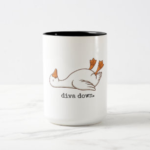 Caneca De Café Em Dois Tons Pata Chata Diva Divertida
