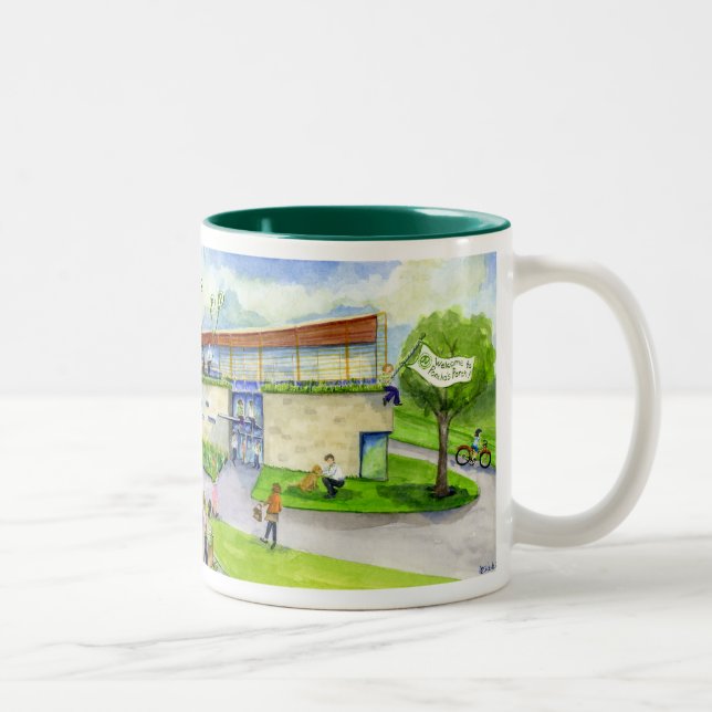 Caneca De Café Em Dois Tons patamar dos ponchos em NIchols (Direita)