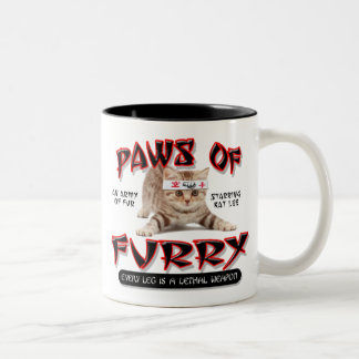Caneca De Café Em Dois Tons Patas de peludo