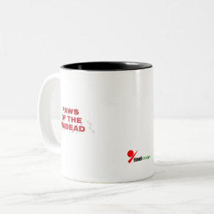 Caneca De Café Em Dois Tons Patas dos Mortos Para Pais e Mães de Pet