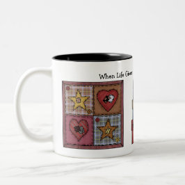 Caneca De Café Em Dois Tons Patchwork do Prim Quilt