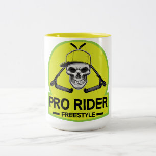 Caneca De Café Em Dois Tons Patinete Pro Free Rider Truques Café De Dois Tons