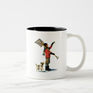 Caneca De Café Em Dois Tons Pato-colhereiro da neve