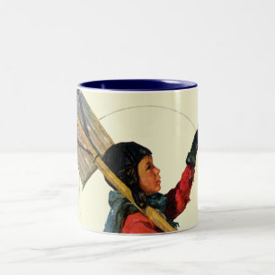 Caneca De Café Em Dois Tons Pato-colhereiro da neve