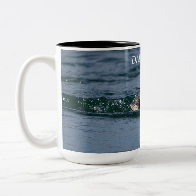 Caneca De Café Em Dois Tons Pato com bico aberto (Esquerda)
