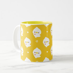 Caneca De Café Em Dois Tons Pato de Amor Bonito