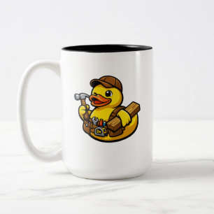 Caneca De Café Em Dois Tons Pato de Borracha Carpinteiro
