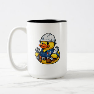 Caneca De Café Em Dois Tons Pato de Borracha Engenheiro