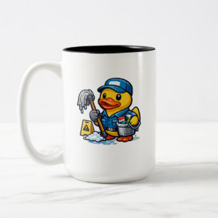 Caneca De Café Em Dois Tons Pato de Borracha Zelador