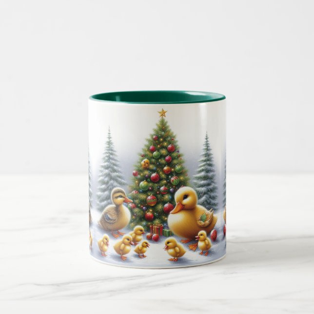 Caneca De Café Em Dois Tons Pato de Natal (Centro)