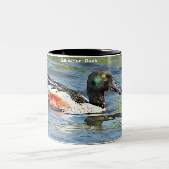 Caneca De Café Em Dois Tons Pato do Shoveler (Centro)