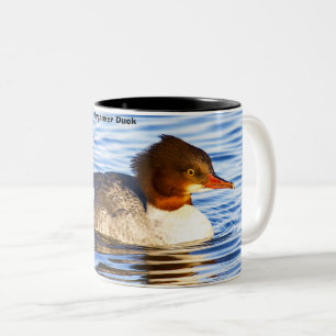 Caneca De Café Em Dois Tons Pato Merganser