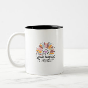 Caneca De Café Em Dois Tons Patologista do discurso de girassol