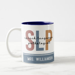 Caneca De Café Em Dois Tons Patologista Personalizado de Linguagem SLP