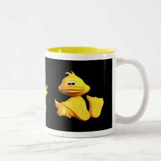 Caneca De Café Em Dois Tons Patos amarelos